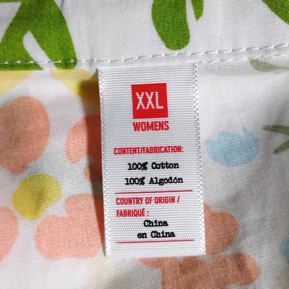 Pajama Shirt Women's Cotton Pastel Floral - Picture 6 of 8